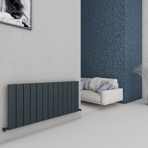 Carisa Chambord 600 x 1295mm Anthracite Designer Aluminium Radiator