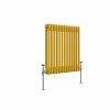 Bern 600 x 605mm Zinc Yellow Double Horizontal Column Radiator