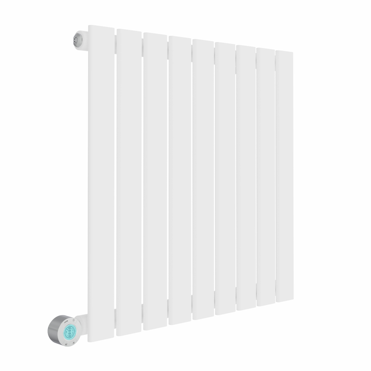 Karlstad 600 x 614mm White Flat Panel Horizontal Wifi Electric Radiator - 600W