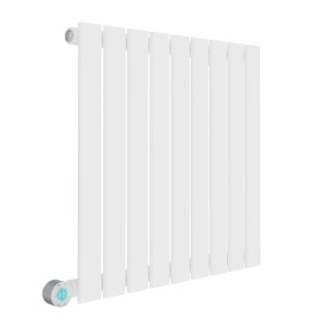 Karlstad 600 x 614mm White Flat Panel Horizontal Wifi Electric Radiator - 600W