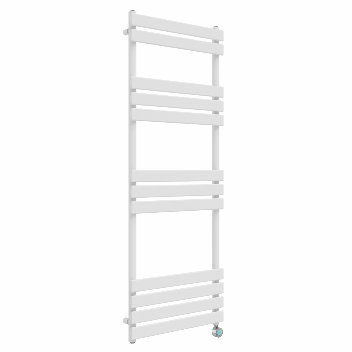 Juva 1600 x 600 mm White Flat Panel Thermostatic Touch Control Electric Heated Towel Rail