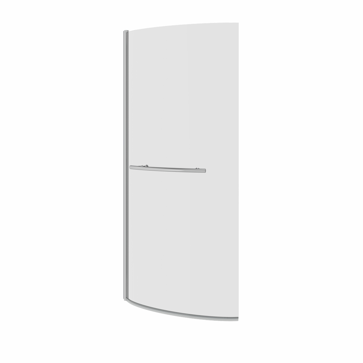 Borrowdale - 1400mm P Shape Bath Screen with Towel Rail - Chrome