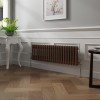 Bern 300 x 1010mm Black Copper Double Column Horizontal Traditional Radiator