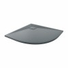 Terra - 800x800mm Slate Effect Quadrant Shower Tray Anthracite