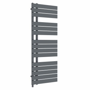 Kristiansund 1380 x 500mm Anthracite Simple Electric Heated Towel Rail
