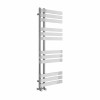 Koli 1200 x 450mm Chrome Flat Designer Bathroom Heated Towel Rail Radiator