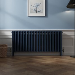 Bern 600 x 1460mm Sapphire Blue Four Column Horizontal Traditional Radiator