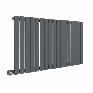 Karlstad 600 x 1158mm Anthracite Flat Panel Horizontal Wifi Electric Radiator - 1000W