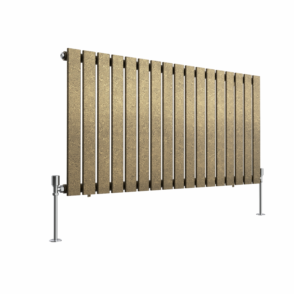 Karlstad 600 x 1158mm Black Gold Single Horizontal Flat Panel Designer Radiator