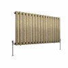 Karlstad 600 x 1158mm Black Gold Single Flat Panel Horizontal Designer Radiator