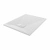 Terra - 900x700mm Slate Effect Rectangle Shower Tray White