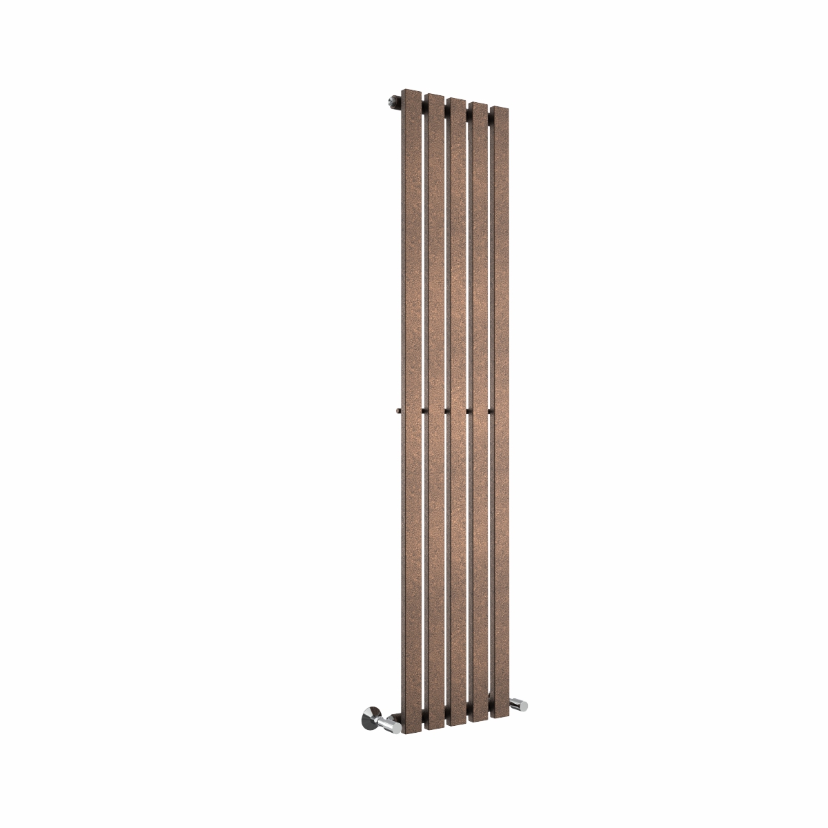 Lulea 1600 x 340mm Black Copper Single Vertical Flat Panel Designer Radiator