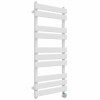 Juva 1000 x 450mm White Flat Panel Thermostatic Touch Control Wifi Electric Heated Towel Rail