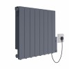 Bismo 575 x 695 Grey 1500W Electric Wifi Oil Filled Radiator