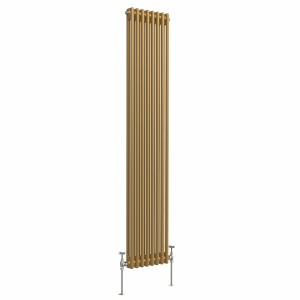 Bern 1800 x 380mm Metallic Gold Double Vertical Column Radiator