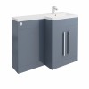 Calm Gloss Grey Right Hand Combination Vanity Set with Concealed Cistern (No Toilet)