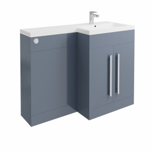 Calm Gloss Grey Right Hand Combination Vanity Set with Concealed Cistern (No Toilet)