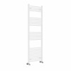 Fjord 1600 x 500mm Curved White Heated Towel Rail