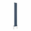 Norden 1800 x 237mm Sapphire Blue Single Oval Column Vertical Designer Radiator