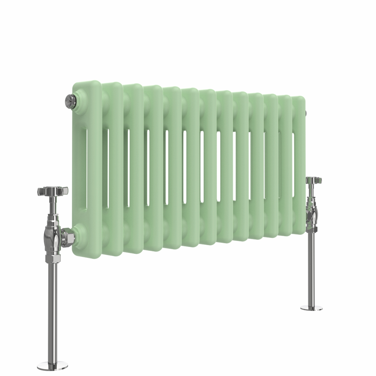 Bern 300 x 605mm Pastel Green Double Horizontal Column Radiator