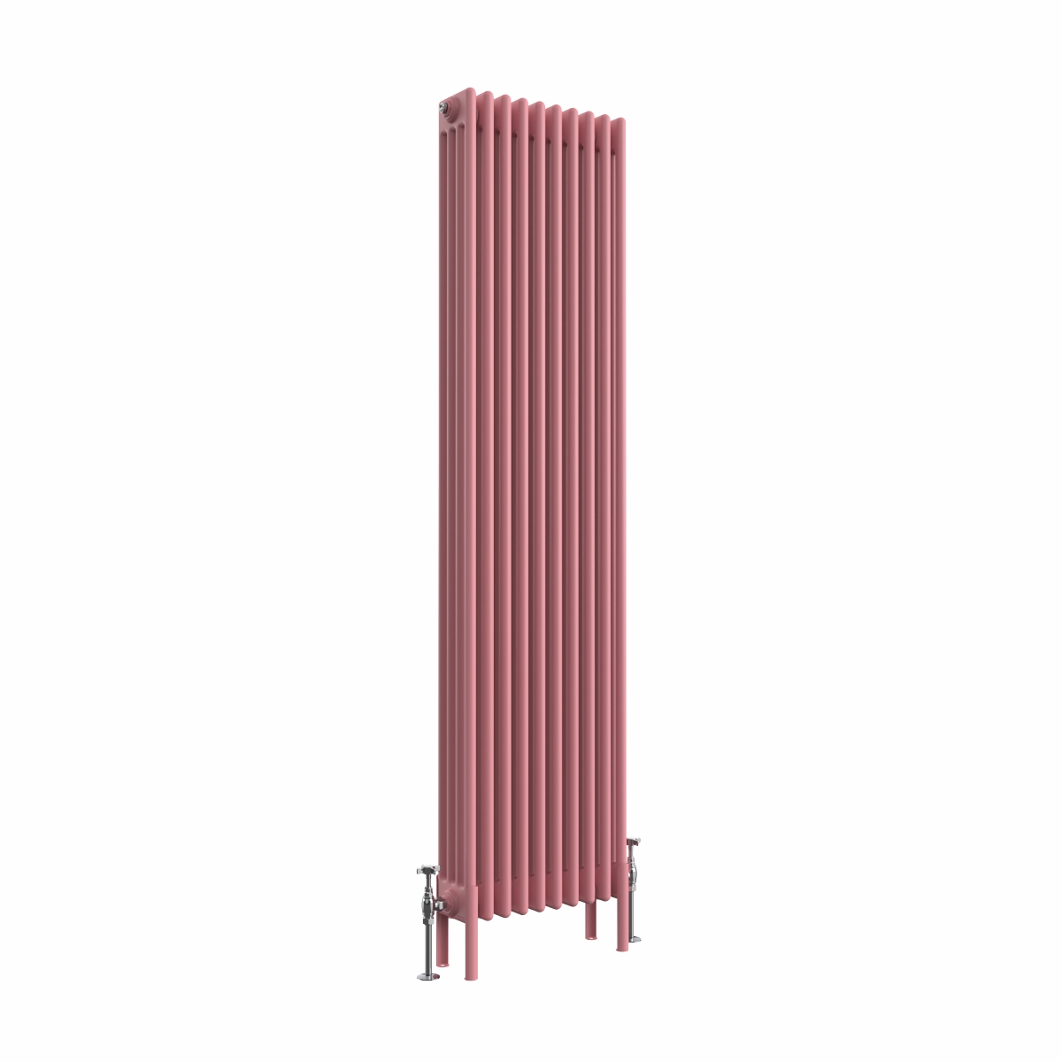 Bern 1800 x 470mm Rose Pink Four Column Vertical Traditional Radiator