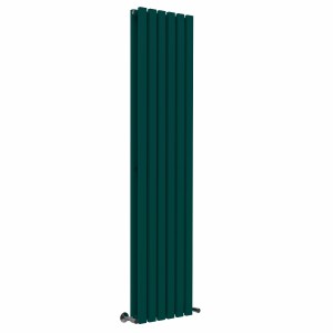 Lulea 1800 x 410mm Blue Green Double Flat Panel Vertical Designer Radiator