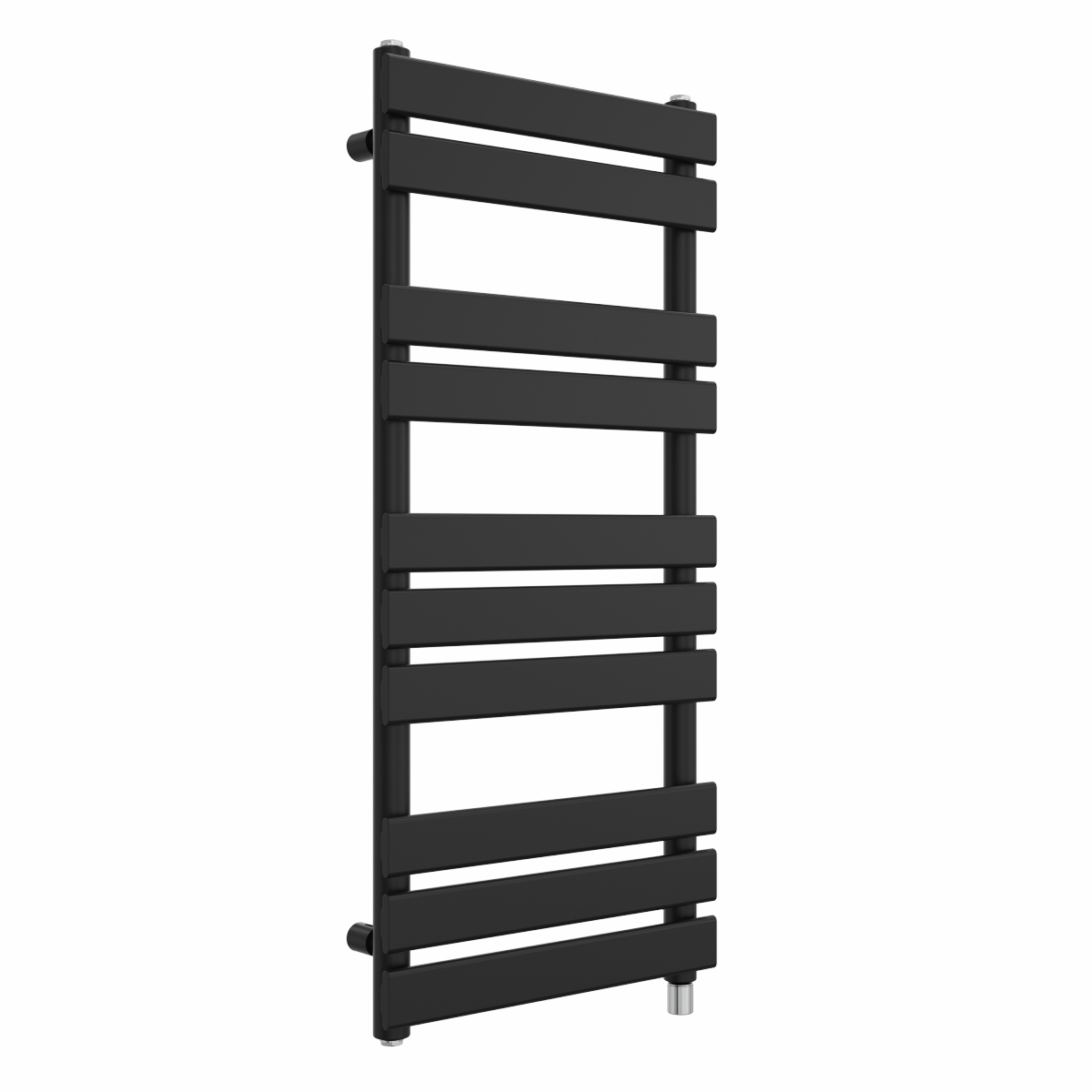 Juva 1000 x 450mm Satin Black Flat Panel Simple Electric Heated Towel Rail