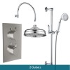 Melrose Traditional Chrome Concealed Valve with 200mm Traditional Shower Head - Choice of Valves and Shower Head