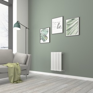 Norden - White Horizontal Oval Column Designer Radiator- 600mm Height - Choice of Width