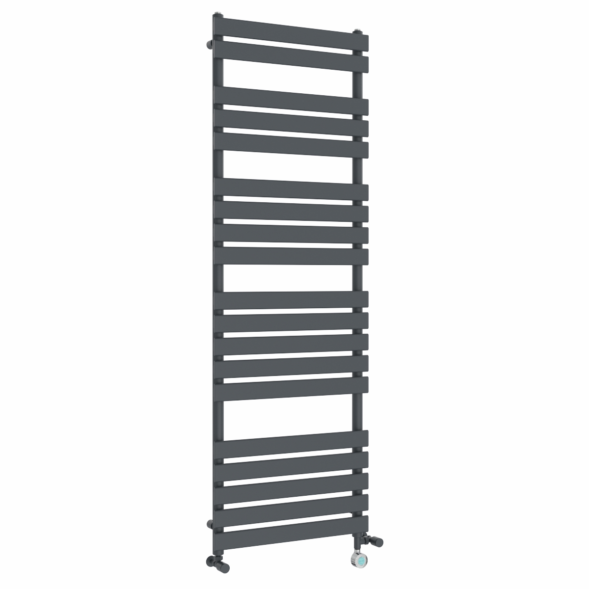 Juva 1800 x 600mm Dual Fuel Sand Grey Flat Panel Thermostatic Touch Control Electric Heated Towel Rail