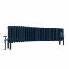 Bern 300 x 1460mm Sapphire Blue Four Column Horizontal Traditional Radiator