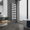 Carisa Ninova Bath 1550 x 500mm White Designer Aluminium Towel Rail