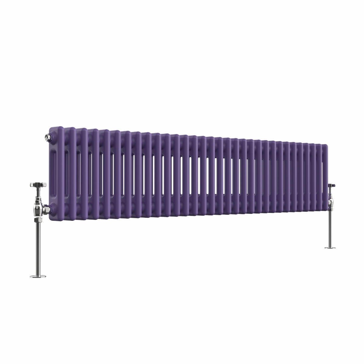 Bern 300 x 1460mm Elegant Purple Double Column Horizontal Traditional Radiator