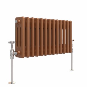 Bern 300 x 605mm Metallic Bronze Triple Horizontal Column Radiator