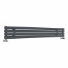 Norden 237 x 1800mm Anthracite Double Horizontal Oval Tube Designer Radiator