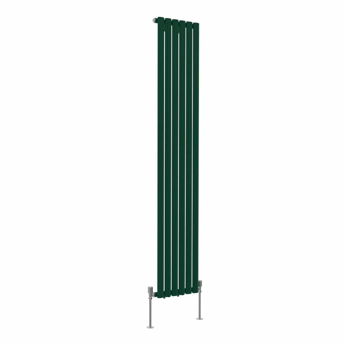 Norden 1800 x 355mm Moss Green Single Oval Column Vertical Designer Radiator