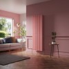 Lulea 1800 x 620mm Rose Clair Pink Double Vertical Flat Panel Designer Radiator