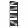 Juva 1600 x 600mm Dual Fuel Satin Black Flat Panel Thermostatic Touch Control Wifi Electric Heated Towel Rail
