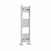 Fjord 1000 x 300mm Curved Chrome Heated Towel Rail