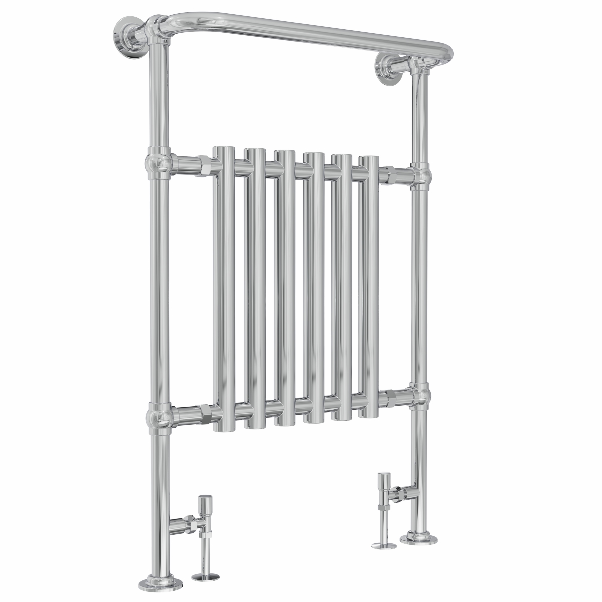 Geneva Traditional 952 x 659mm Chrome Heated Towel Rail Radiator