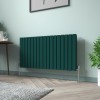 Karlstad 600 x 1158mm Blue Green Double Flat Panel Horizontal Designer Radiator