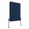 Karlstad 600 x 410mm Sapphire Blue Double Flat Panel Horizontal Designer Radiator