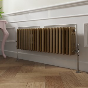 Bern 300 x 1010mm Metallic Gold Triple Horizontal Column Radiator