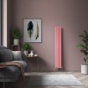 Karlstad 1800 x 274mm Rose Pink Double Vertical Flat Panel Designer Radiator