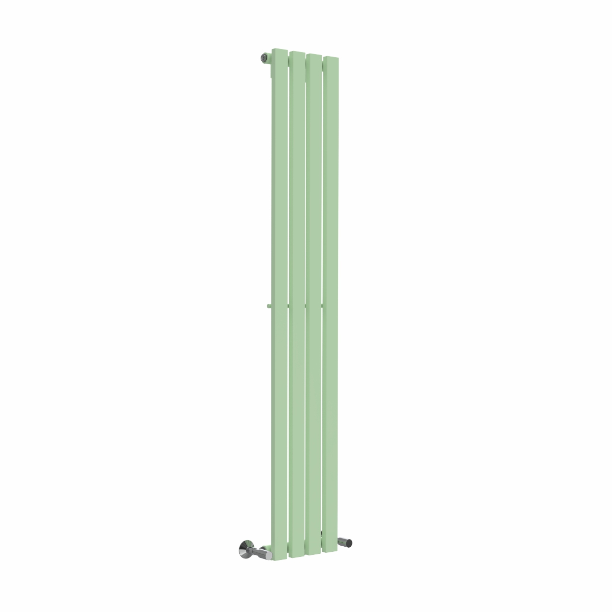Lulea 1600 x 270mm Pastel Green Single Flat Panel Vertical Designer Radiator