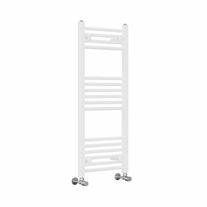 Bergen 1000 x 400mm Straight White Heated Towel Rail