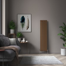Karlstad 1800 x 410mm Black Copper Single Vertical Flat Panel Designer ...