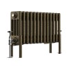 Bern 300 x 605mm Black Gold Four Column Horizontal Traditional Radiator
