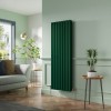 Lulea 1600 x 550mm Moss Green Double Flat Panel Vertical Designer Radiator