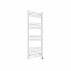 Fjord 1400 x 600mm Curved White Thermostatic Touch Control Wifi Electric Heated Towel Rail